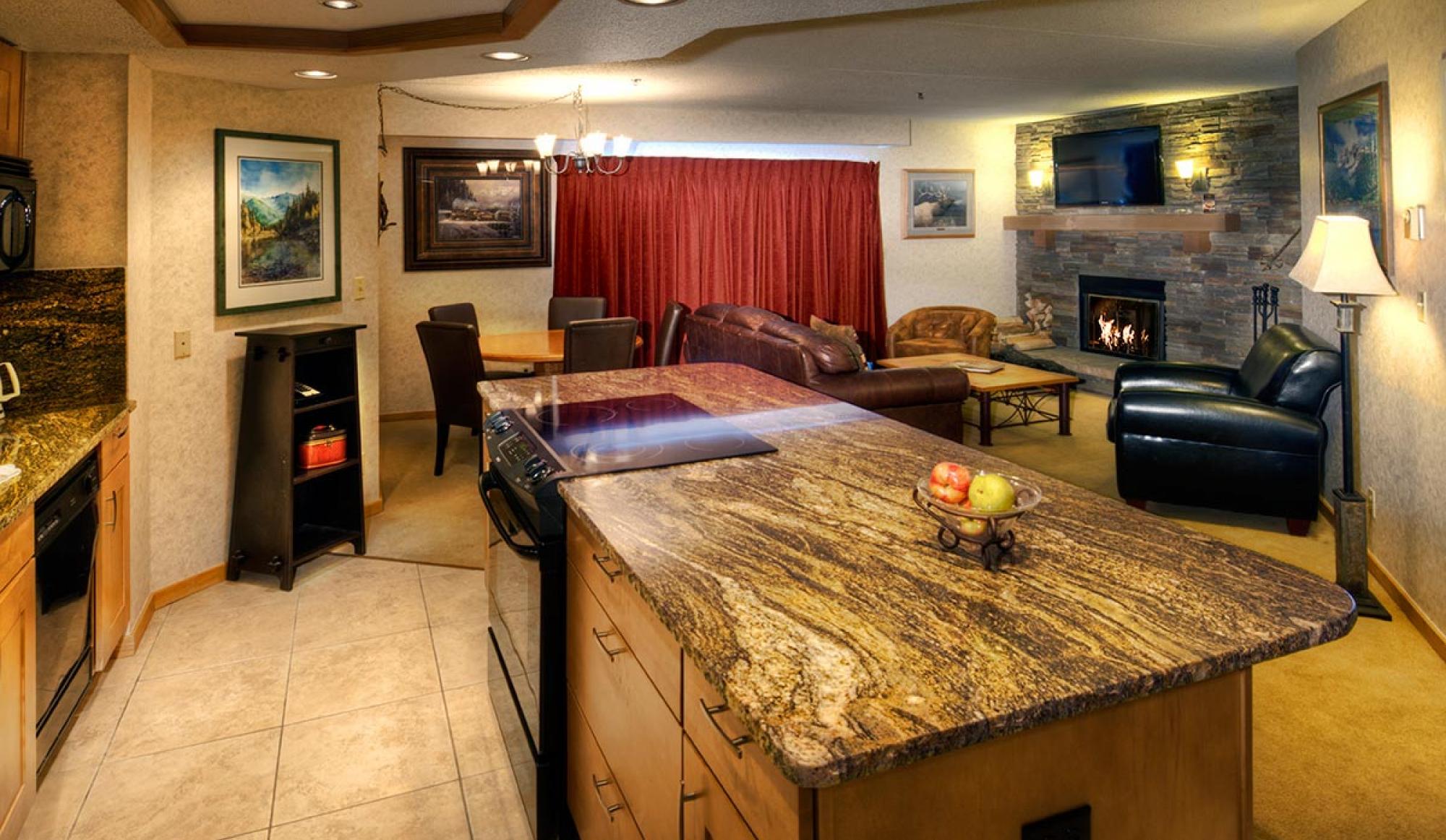 Two Bedroom Suite Living Area in Building 4 at Beaver Run Resort in Breckenridge 